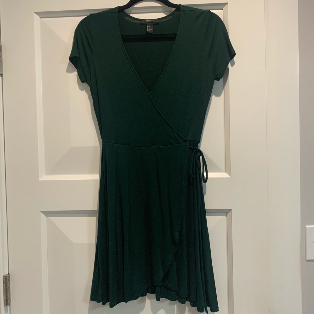 Green mini dress